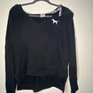 Black PINK Victoria's Secret crop hoodie